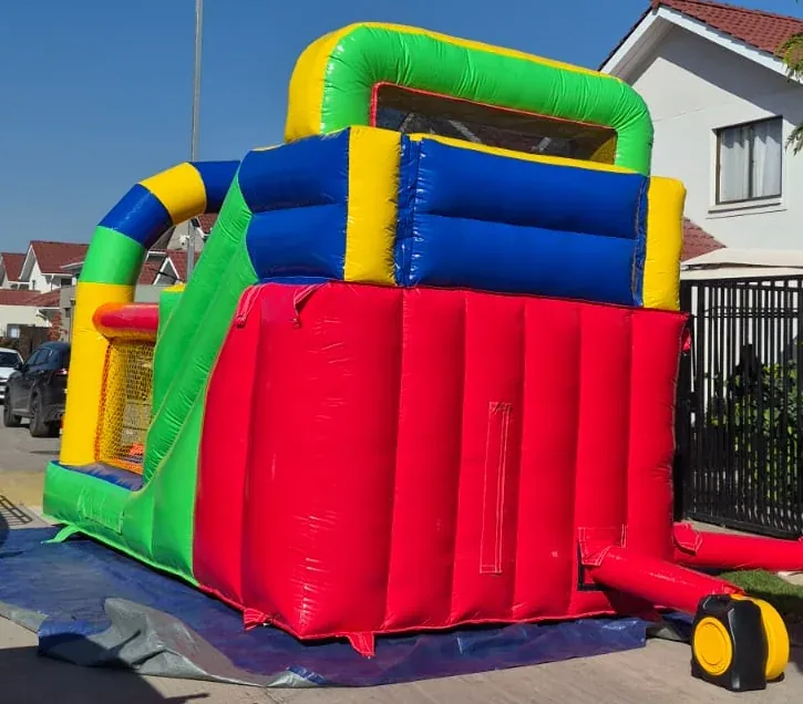 Inflable arcoíris vista posterior
