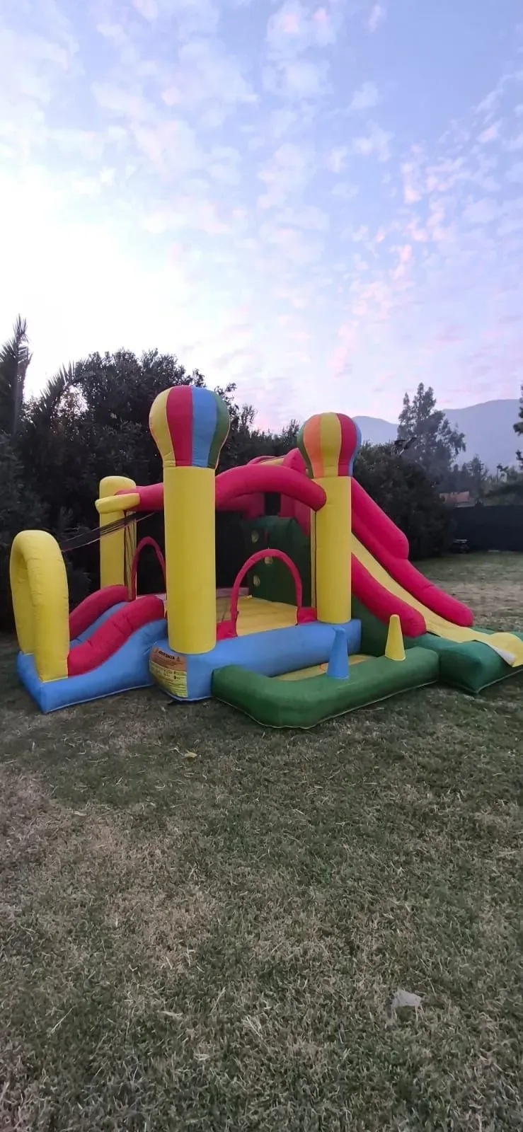 Castillo inflable vista frontal