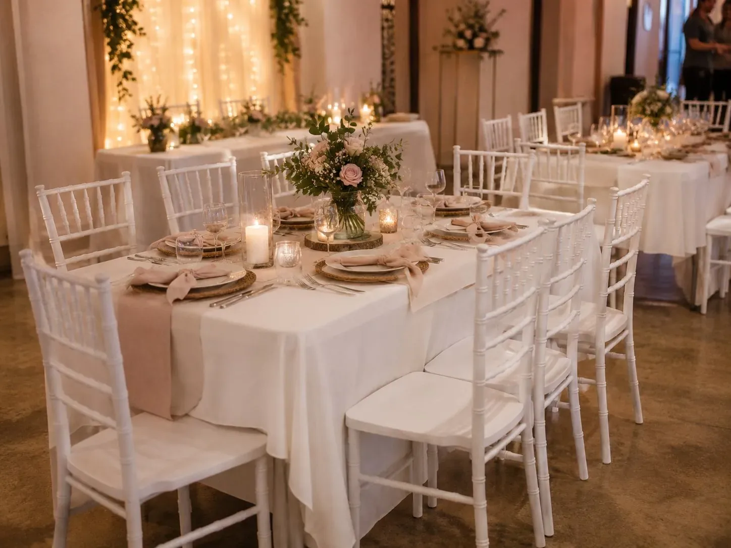 Montaje real con sillas Chiavari